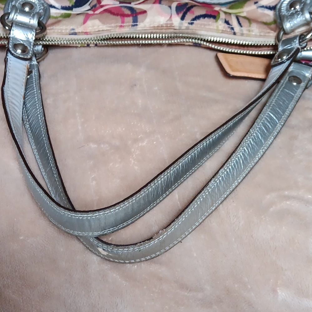 Coach Poppy Ikat Multi-color Signature Glam Tote Bag - Picture 15 of 15